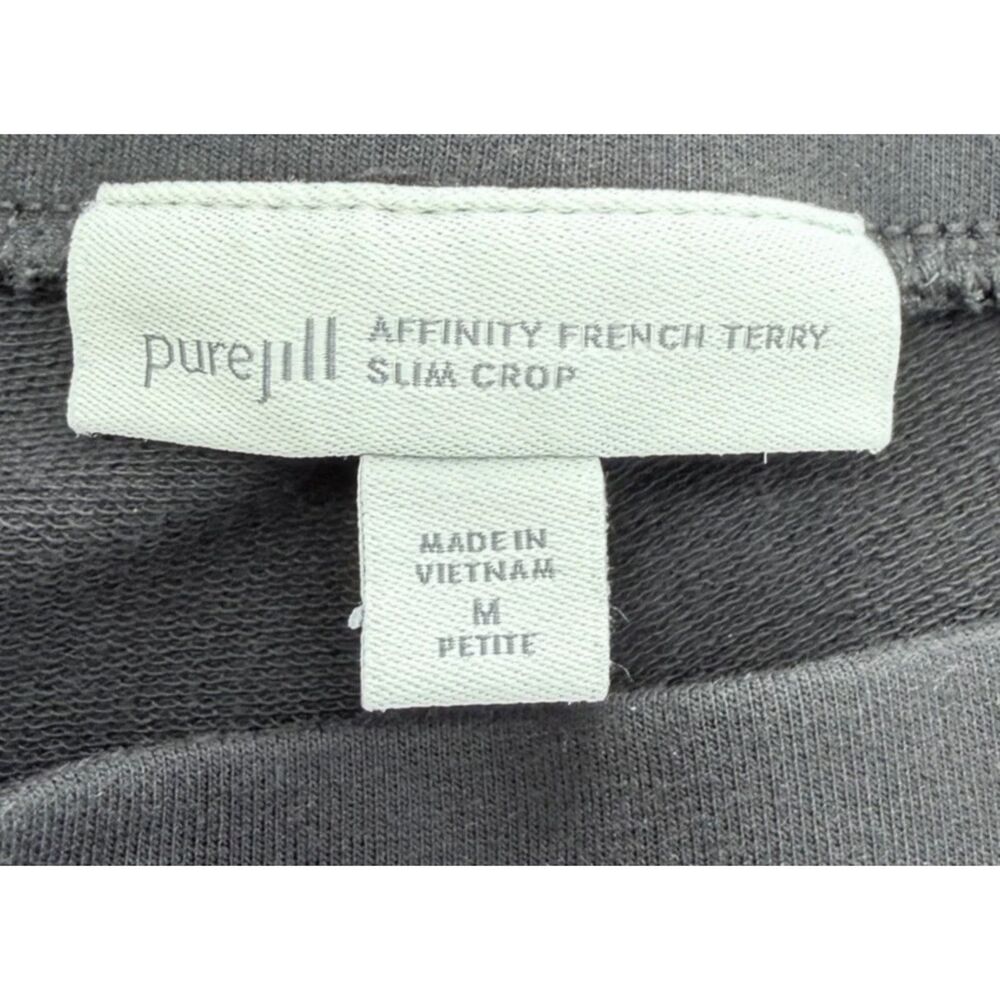 Pure J Jill Affinity French Terry Slim Crop Pants Women's M Petite (Fit 34x22.5) - Picture 7 of 9